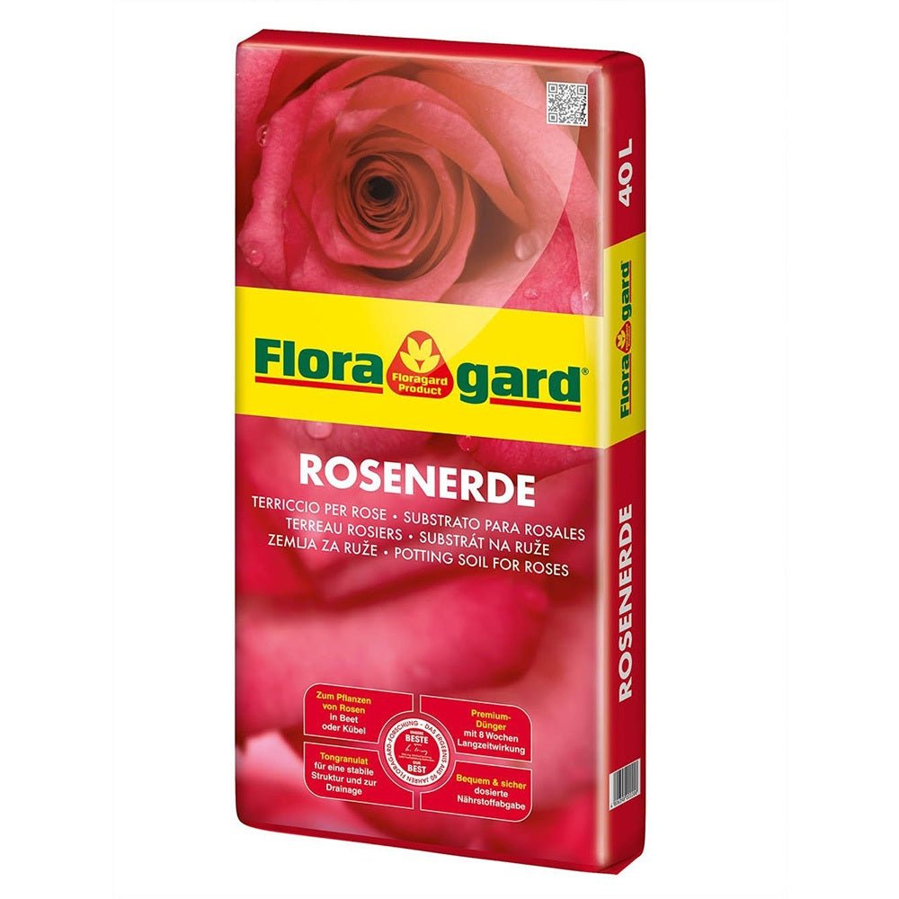 Pamant Special pentru Trandafiri, cu Argila si Turba Redusa, 20 l, Nutritie Optima si Drenaj Superior, Floragard