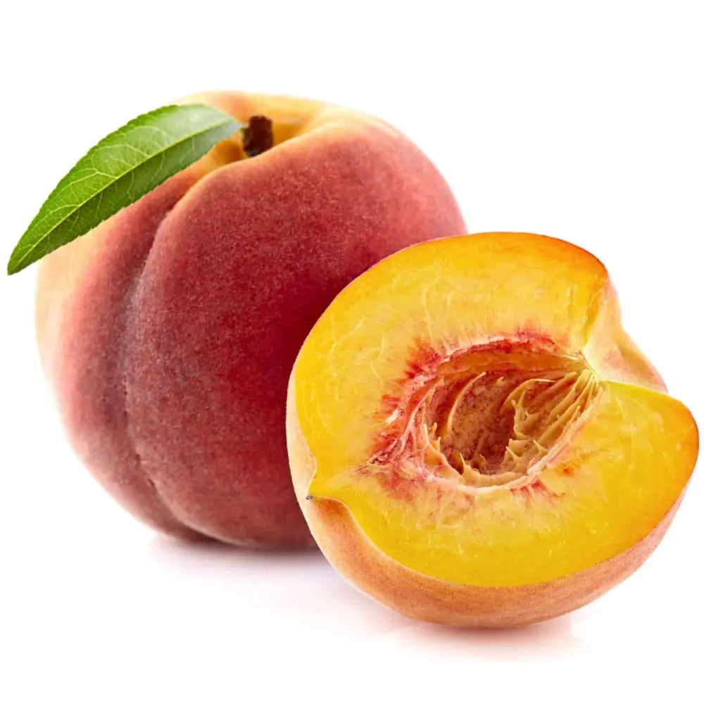 Piersic (Prunus Persica) Suncrest cu fructe rosiatice, an 2 pe rod