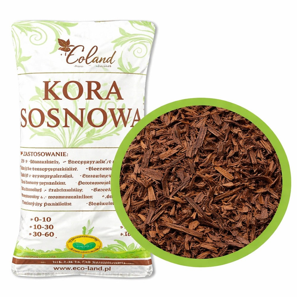 Scoarta Mulci Decorativa de Pin 10-30 mm, sac de 80 litri, protejeaza radacinile plantelor de frig si caldura