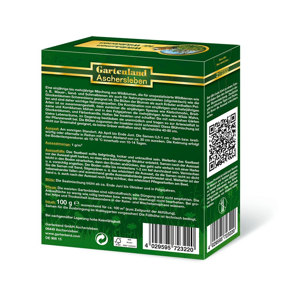 Amestec Seminte Flori de Pasune - Flori Salbatice Pentru Albine Salbatice, 100g, pentru 100m²