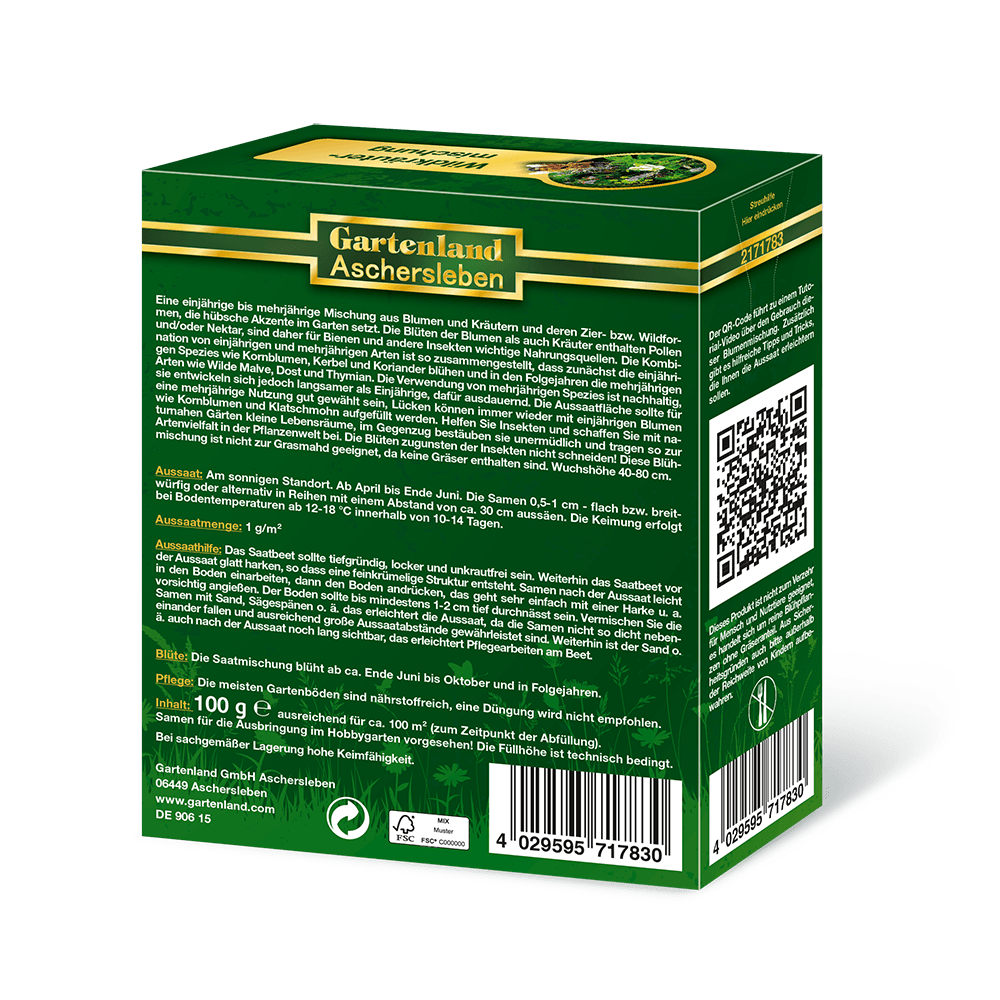 Amestec Seminte Flori de Pasune - Ierburi aromatice salbatice, 100g, pentru 100m²