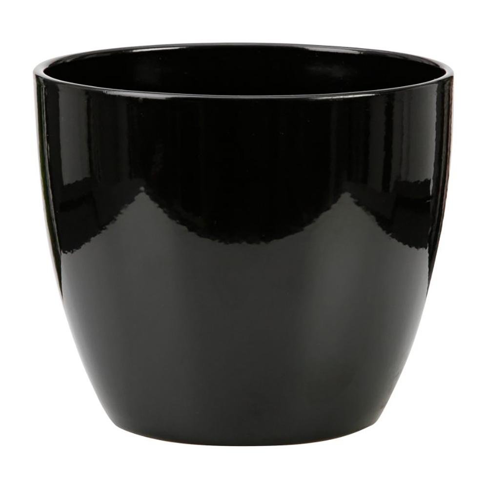 Ghiveci plante rotund Ceramic Scheurich, Ø 16 cm, H14 cm, Negru