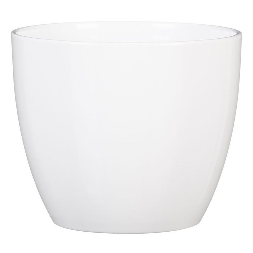 Ghiveci plante rotund Ceramic Scheurich, Ø 22 cm, H19,5 cm, Alb