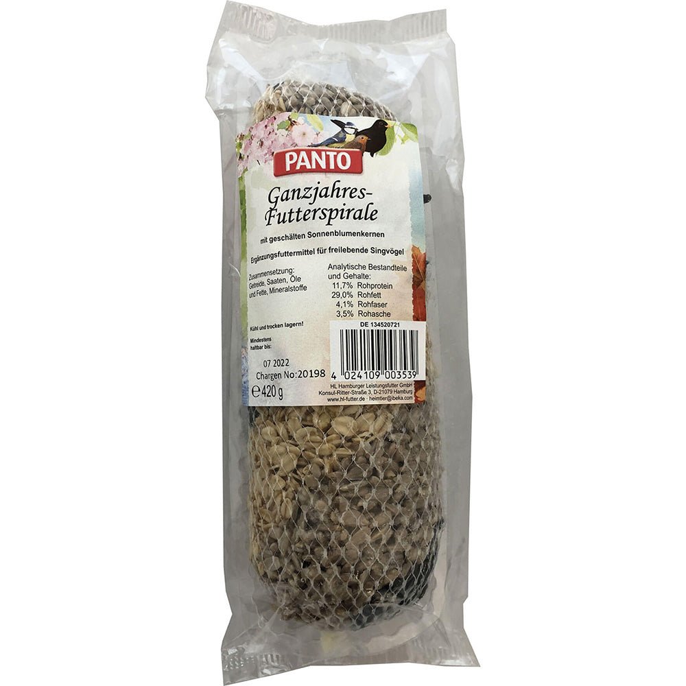 Hrana pentru pasari salbatice PANTO, spirala de 4 anotimpuri, fara coji, 0.42kg