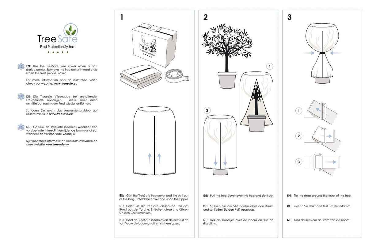 Husa Profesionala TreeSafe L- Izolare Termica pentru Plante Mediteraneene - VERDENA-300 cm inaltime, 200 cm diametru