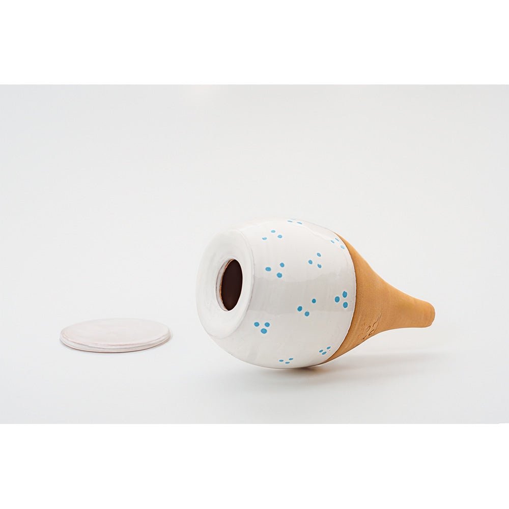 Vas de auto-udare plante ''Labute de Pisica'' LUTOYA, decorativ, ceramic, lut, natural, 200 ml