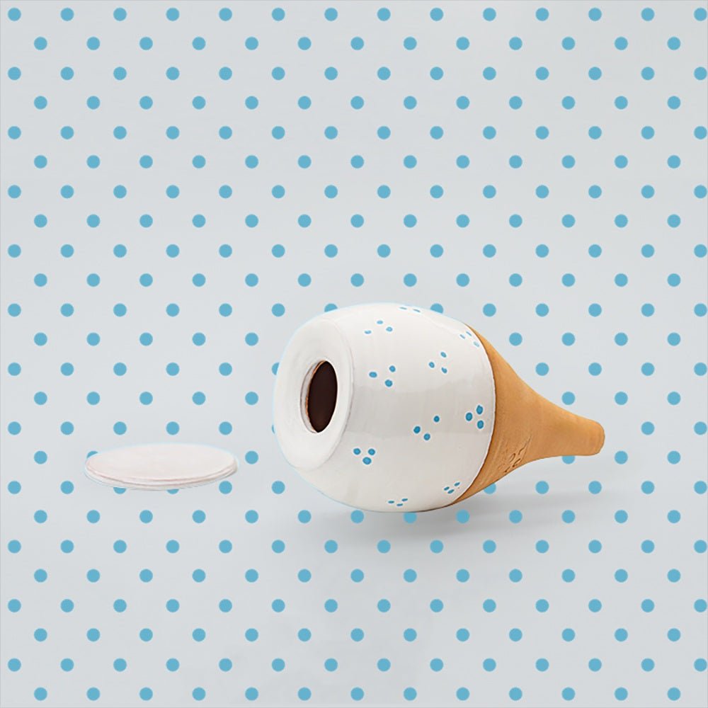 Vas de auto-udare plante "Labute de Pisica''LUTOYA, decorativ, ceramic, lut, natural, 350 ml