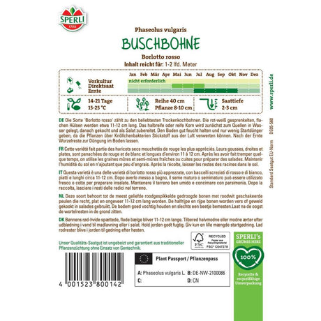 Seminte fasole pitica Borlotto Rosso