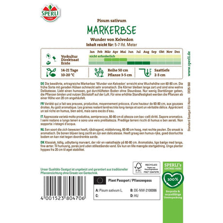 Seminte mazare Wunder von Kelvedon