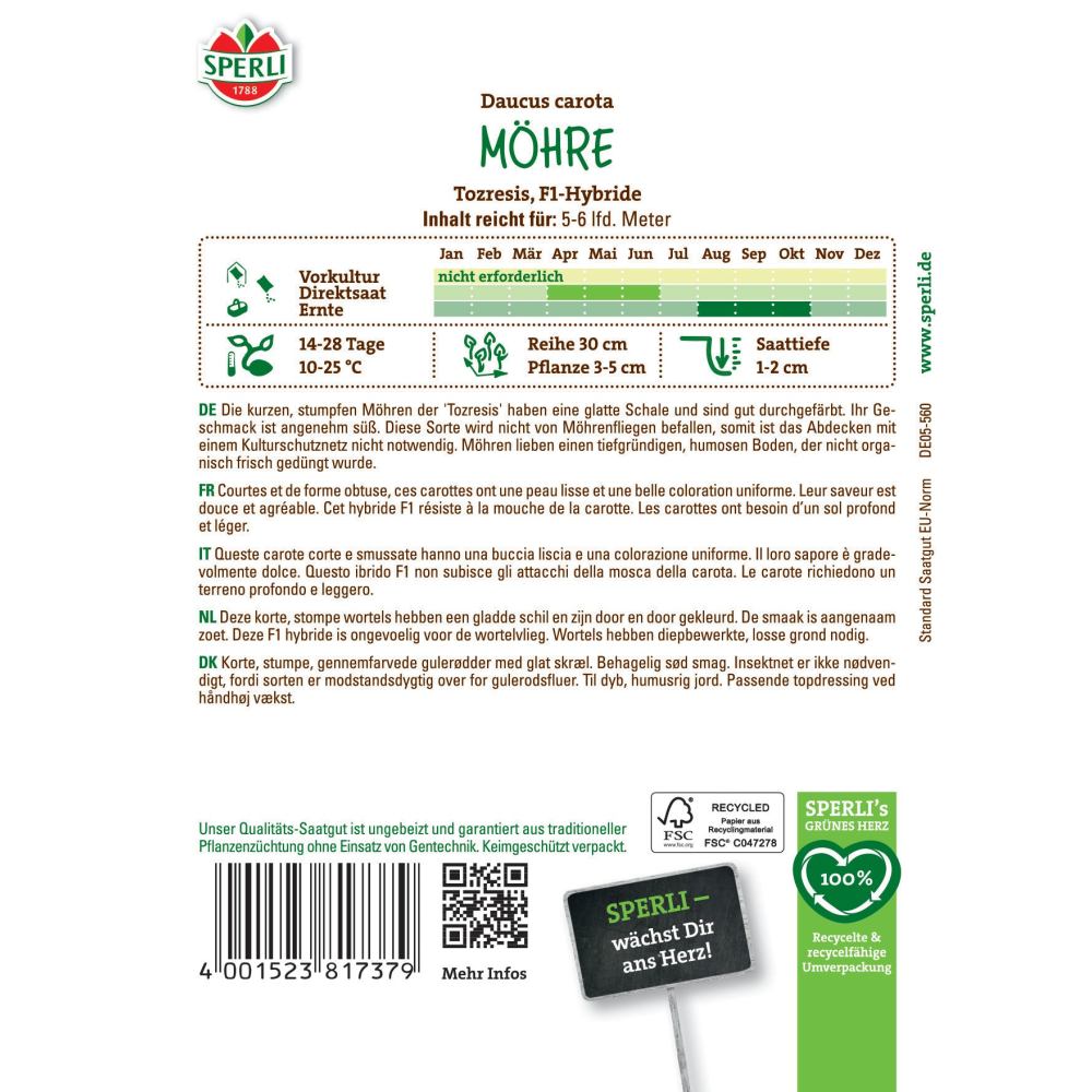 Seminte morcovi Tozresis 1