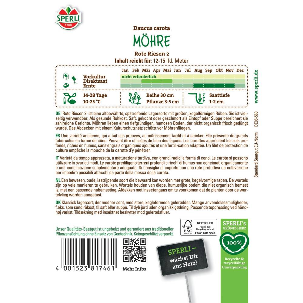 Seminte morcovi Rote Riesen 2