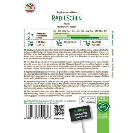 Seminte ridiche Parat cu banda