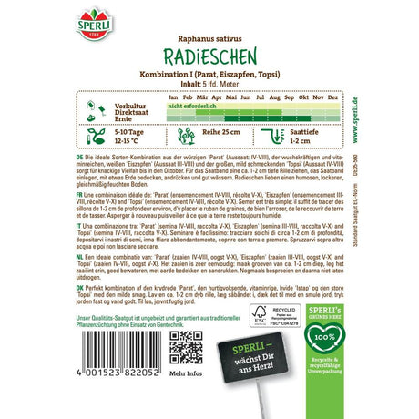 Seminte ridiche combinatie I cu banda