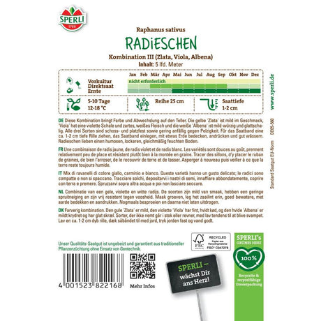 Seminte ridiche combinatie III cu banda