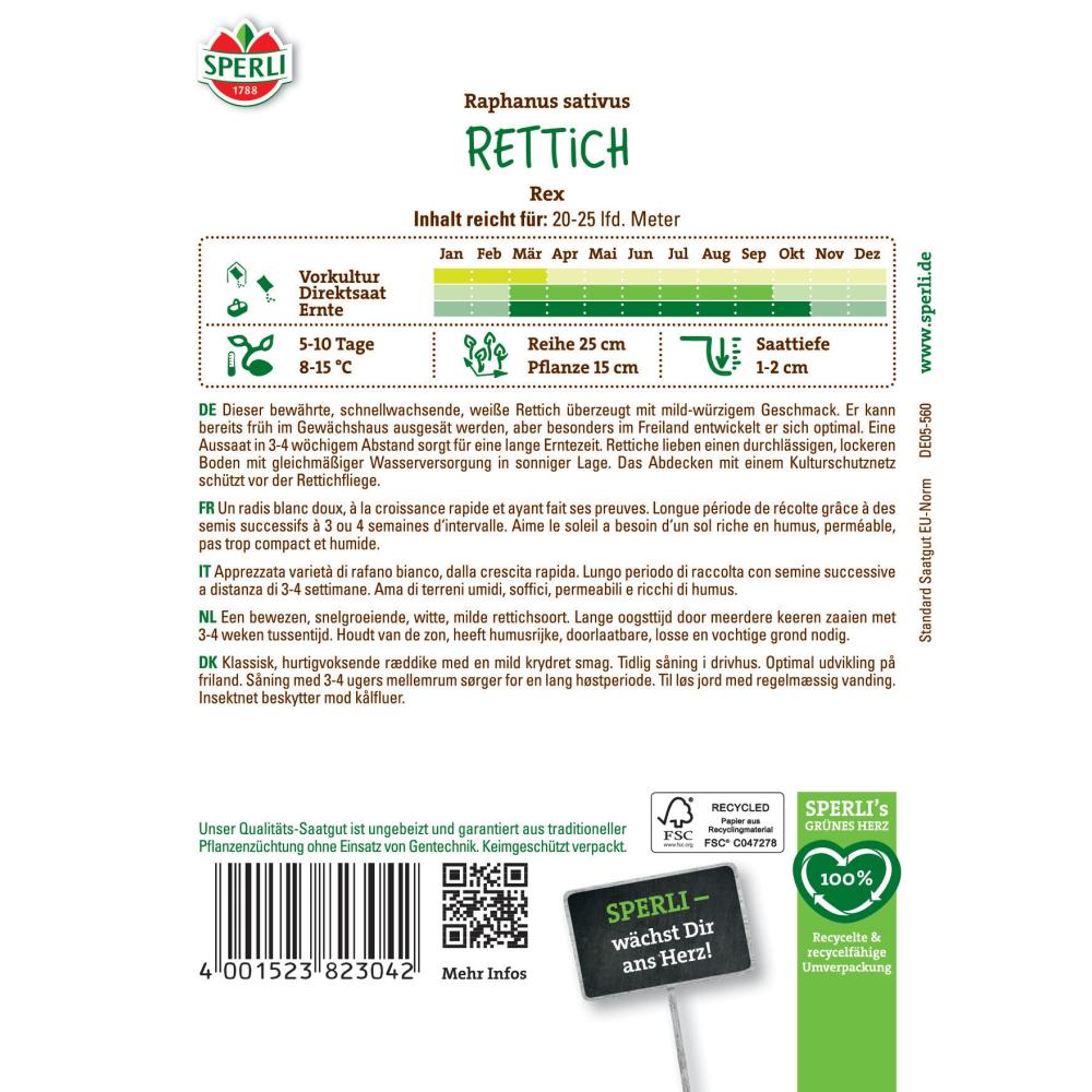 Seminte ridiche Rex sperli