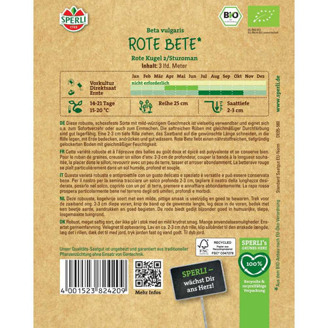 Seminte BIO sfecla rosie F1