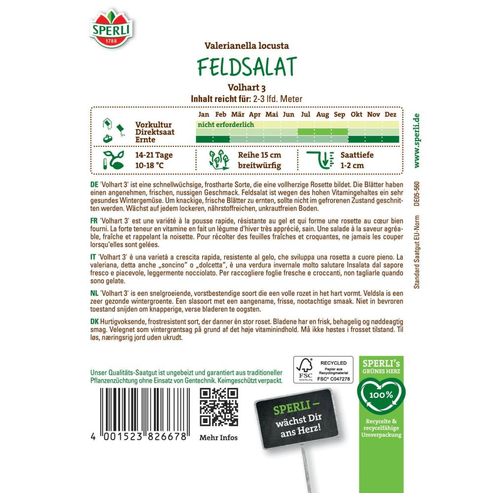 Seminte salata de camp Volhart 3