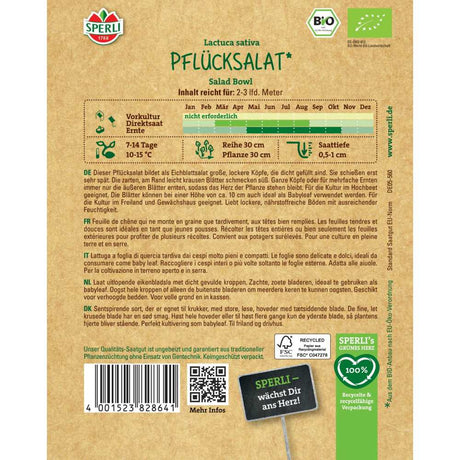 Seminte BIO salata taiata