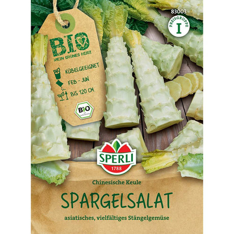 Seminte de salata asparagus ecologica – frunze crocante, crestere rapida, ajunge pentru 60 Plante