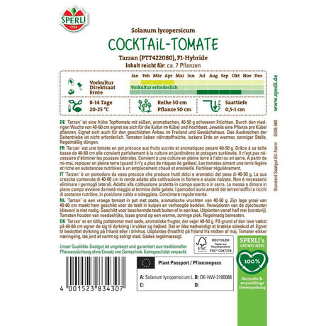 Seminte rosii cocktail Tarzan F1 – fructe mici si ferme, ideale pentru gustari