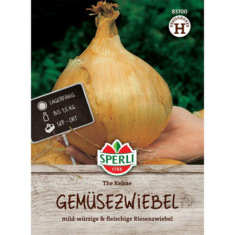 Seminte de ceapa Kelsae – bulbi uriasi, gust dulce, ajunge pentru 4-5 Metri Liniari