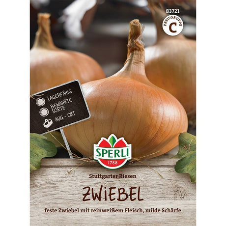 Seminte de ceapa Stuttgart Giant – ceapa galbena productiva, ajunge pentru 12-15 Metri Liniari