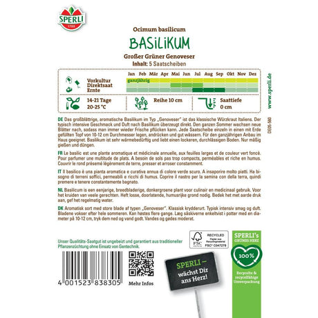 Seminte de busuioc Genovez Marele