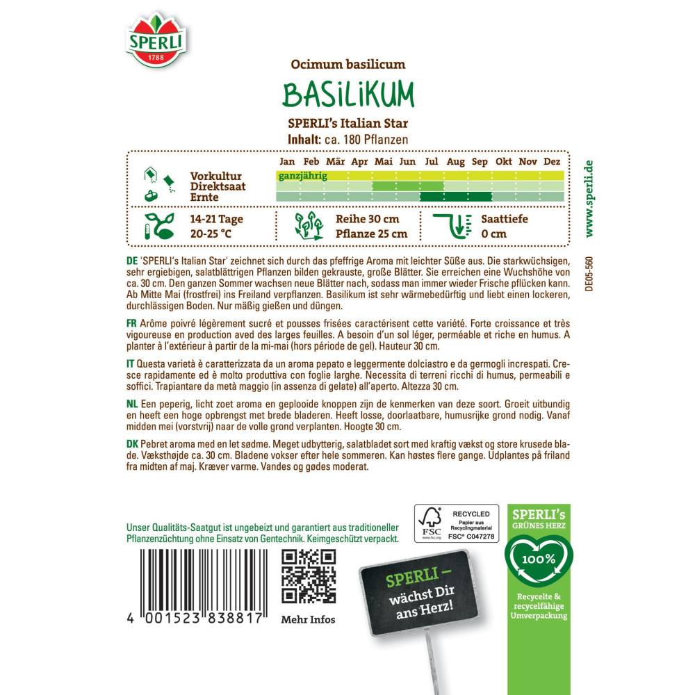 Seminte de busuioc Italian Star