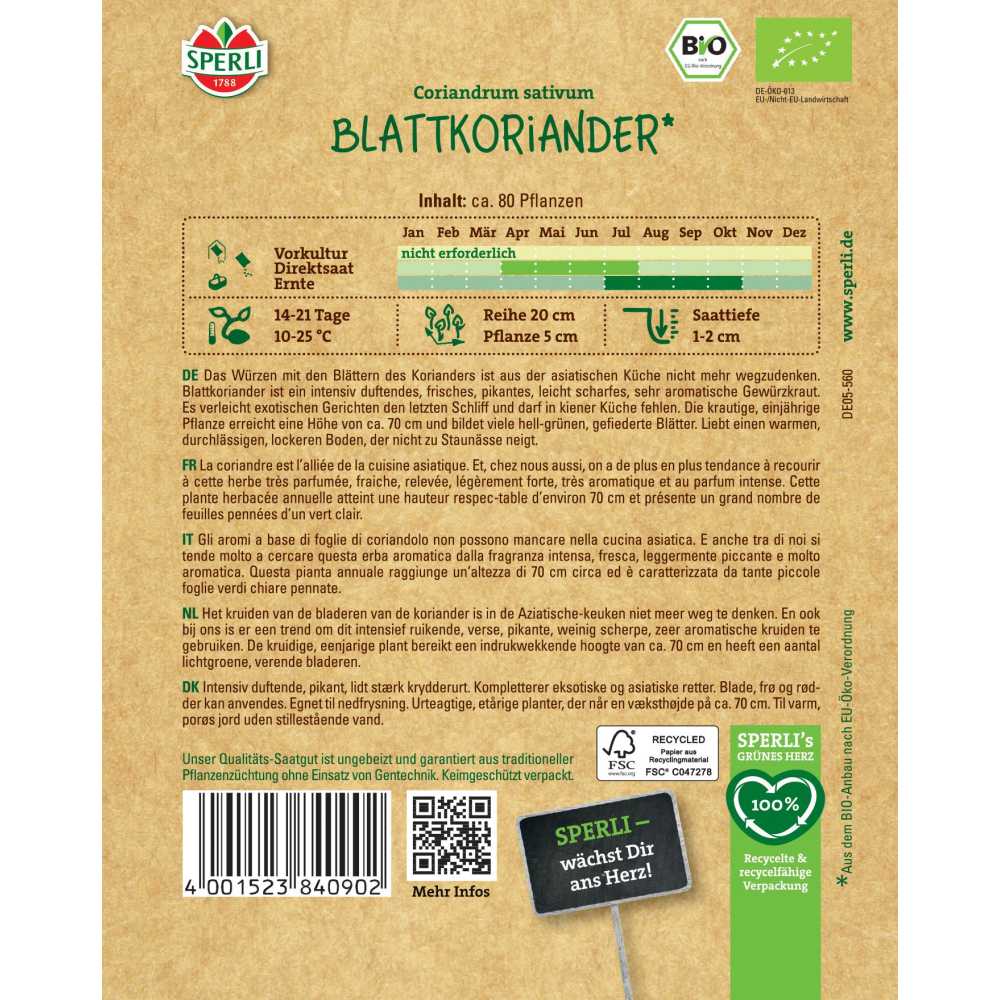 Seminte BIO coriandru