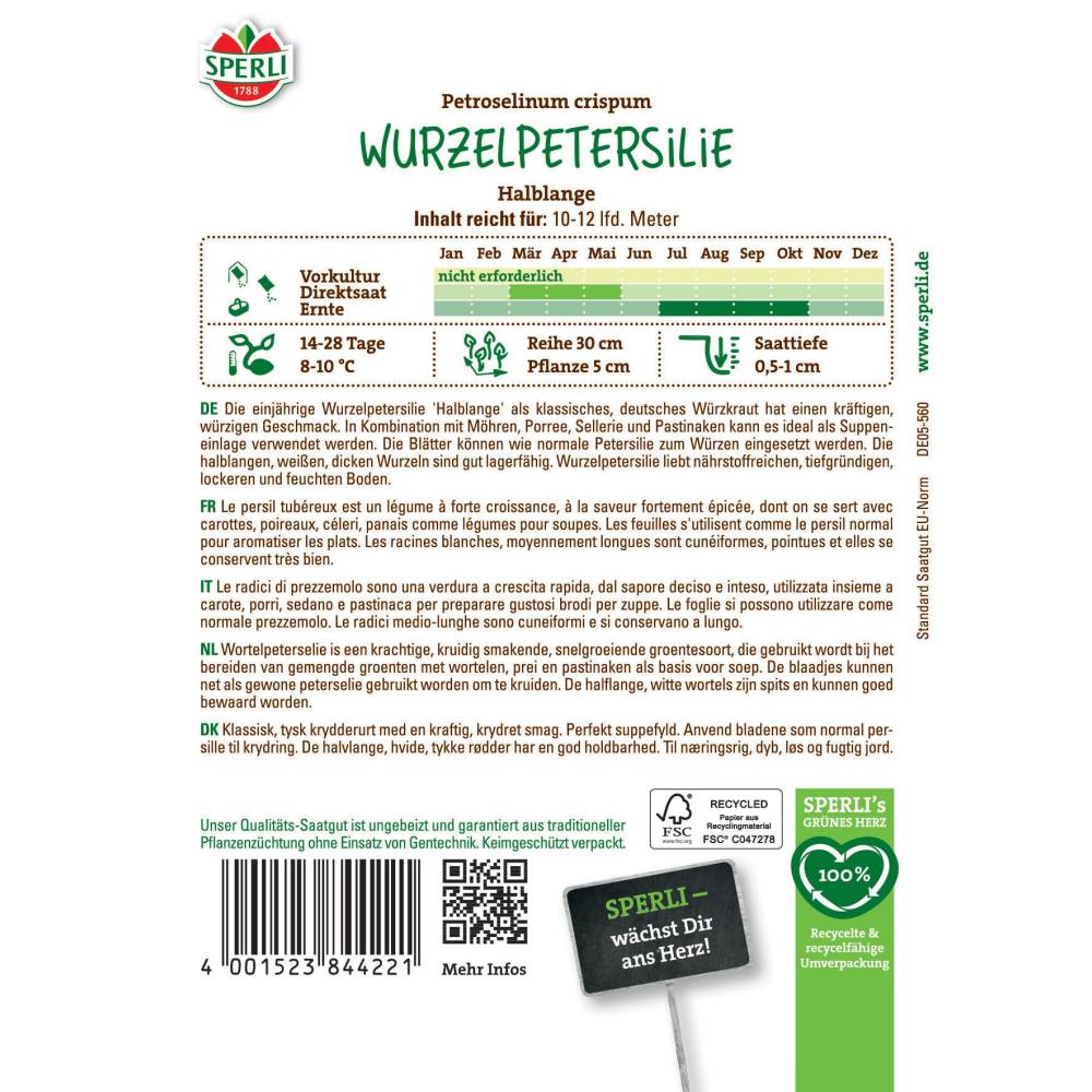 Seminte radacina patrunjel Halblange