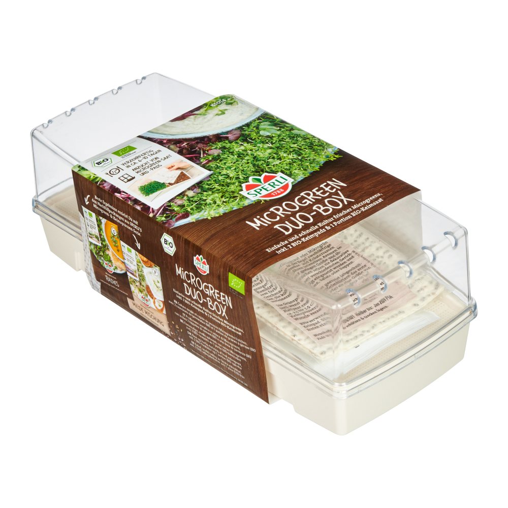 Set Duo Microgreens BIO – varietate pentru cultivare acasa, 1 Bucata, cu protectie germinatie