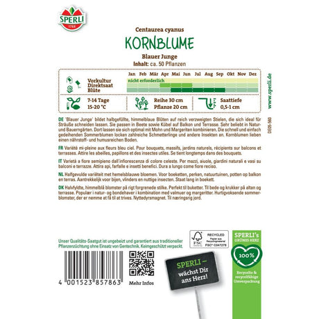 Seminte albastre de albastrele Blauer Junge