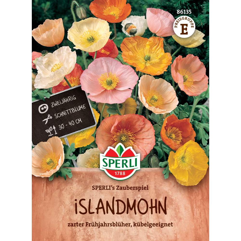 Seminte de mac islandez SPERLI Zauberspiel – flori in culori pastel, ajunge pentru 70 Plante, cu protectie germinatie