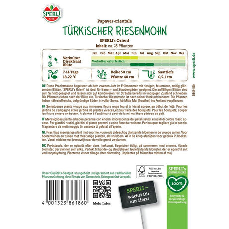 Seminte mac oriental turcesc