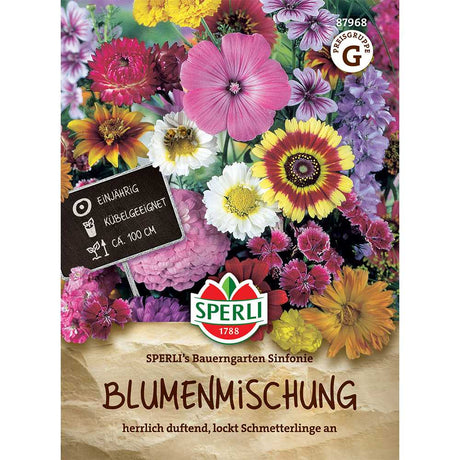 Seminte de flori stil gradina taraneasca – inflorire traditionala bogata, ajunge pentru 2 m²