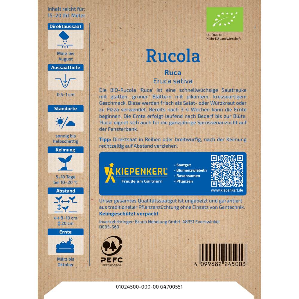 seminte rucola ruca bio