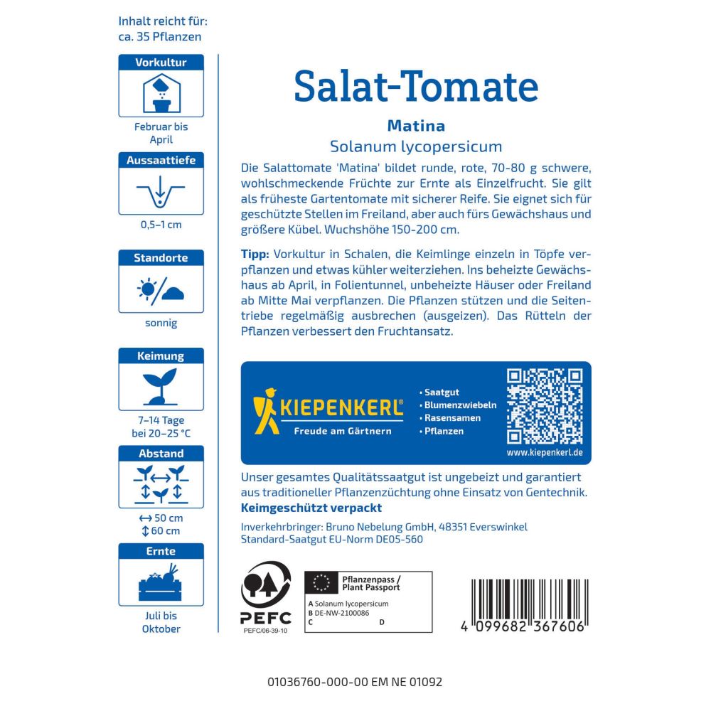 seminte rosii salata matina
