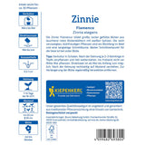 Seminte de zinnia Flamenco – flori mari decorative, ajunge pentru 50 Plante