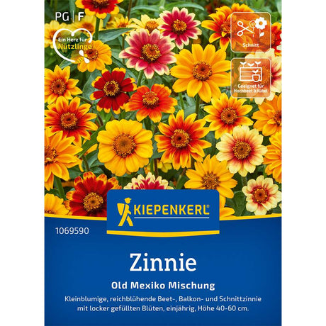 Seminte de zinnia Old Mexiko – amestec traditional, ajunge pentru 80 Plante