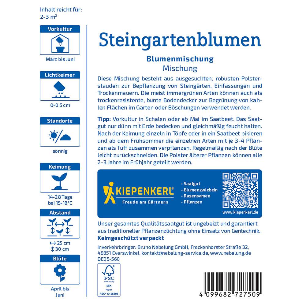 Seminte de flori pentru gradina de piatra – plante rezistente, ajunge pentru 2 - 3 m²