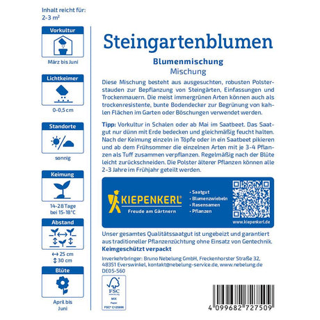 Seminte de flori pentru gradina de piatra – plante rezistente, ajunge pentru 2 - 3 m²