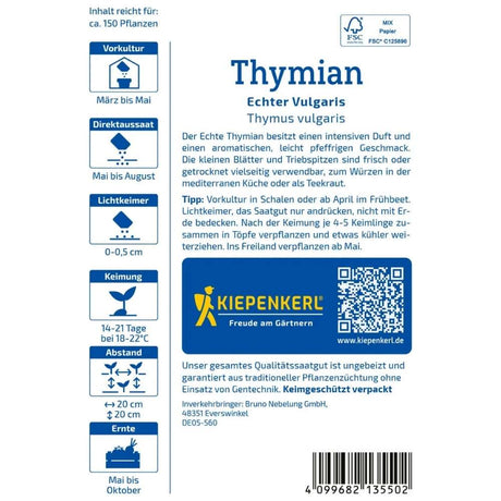 Seminte de cimbru – Thymus vulgaris, planta aromatica perena, ajunge pentru 150 Plante