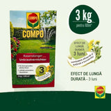 Ingrasamant Erbicid pentru Gazon, 3 kg, Ingrijirea Gazonului si Combaterea Buruienilor intr-un Singur Produs, Compo