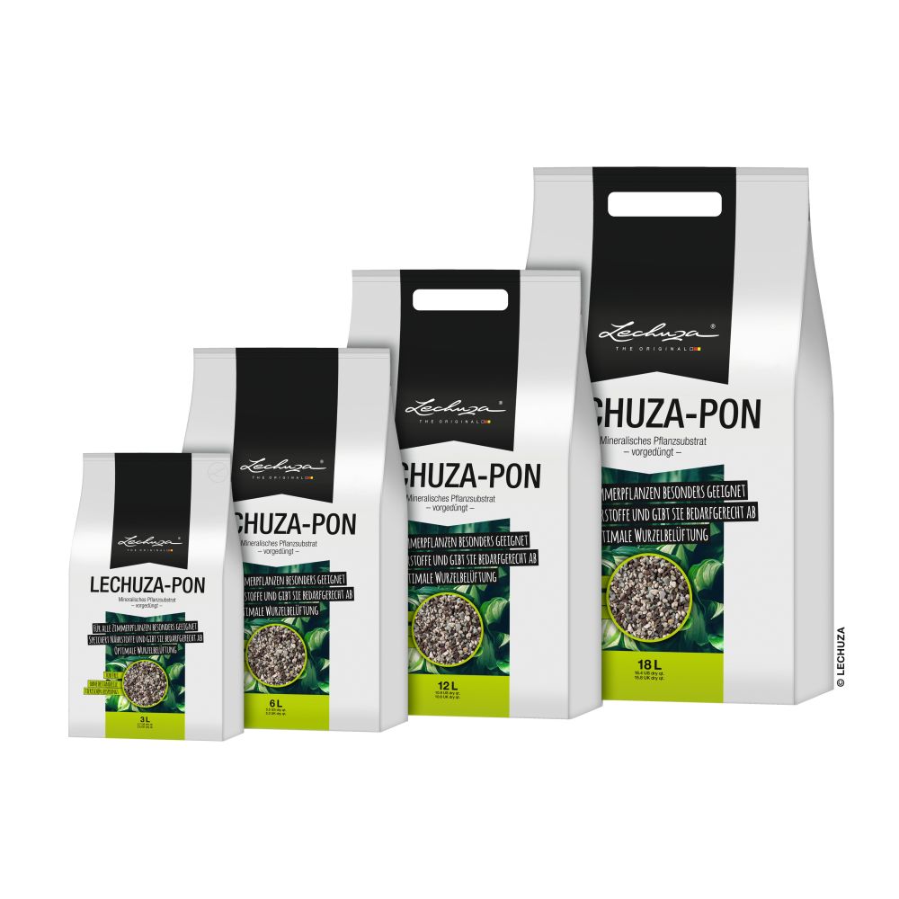 Substrat Mineral LECHUZA Lechuza-pon 18 l, pentru toate plantele de interior si de ghiveci, 100% fara turba, cu ingrediente naturale