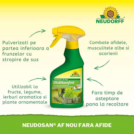 Spray insecticid NEUDORFF Neudosan AF impotriva afidelor, musculitei albe si acarienilor, 250 ml