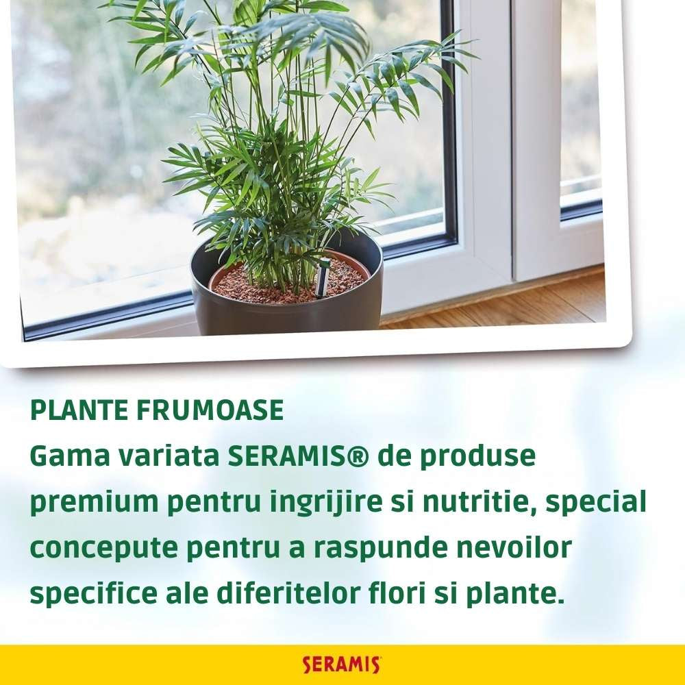 Ingrasamant lichid SERAMIS pentru plante verzi si palmieri, nutritie vitala cu dozare precisa, 500 ml