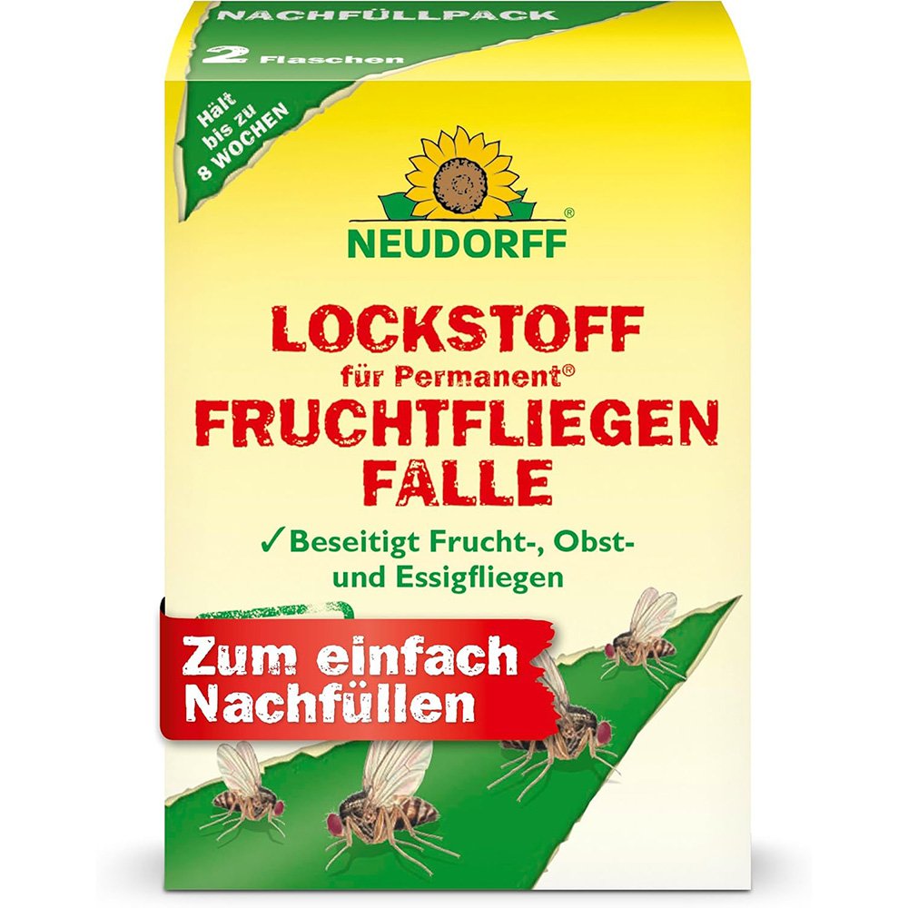 Atrament capcana muste de fructe NEUDORFF, 2 rezerve x 30 ml, atractant alimentar fara insecticide