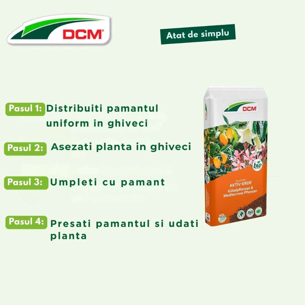 Pamant nutritiv pentru plante mediteraneene si plante la ghiveci DCM Cuxin, cu muschi sphagnum si micorize, organic, 20 L