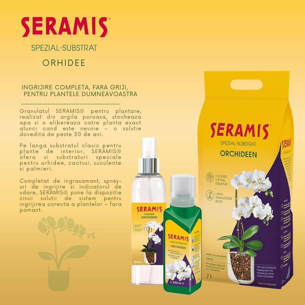 Ingrasamant lichid SERAMIS pentru orhidee, nutrite vitala cu dozare precisa, 200 ml