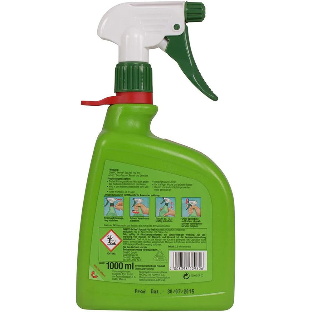 Fungicid concentrat COMPO Ortiva Special Pilz-frei AF pentru plante ornamentale si legume, 1 l